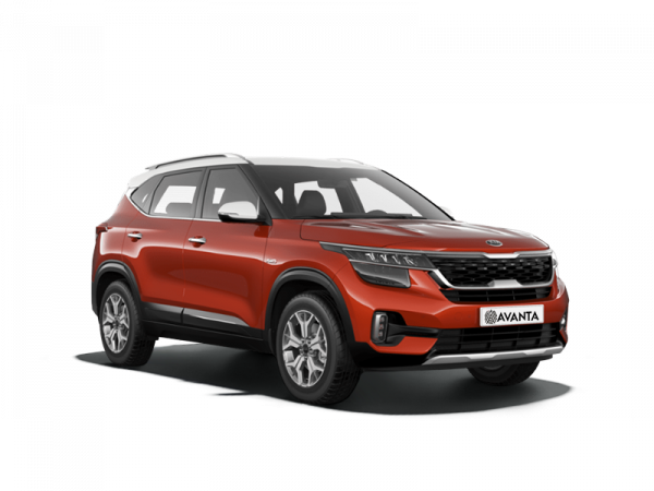 Kia Seltos Mars Orange / Clear White